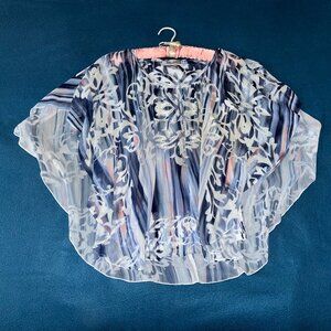 JM Collection Petite Blue Party Top